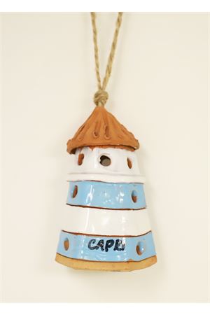 ceramic bell in the shape of a lighthouse Capri Bell | 20102081AZZURRO